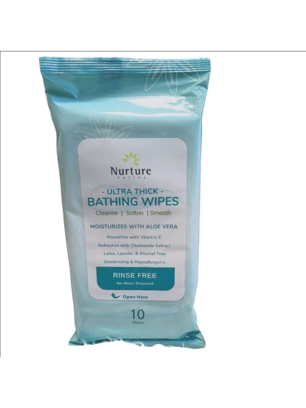 Nurture by Lamaze Ultra Thick Bathing Wipes 10 Count New In Package 10ct
